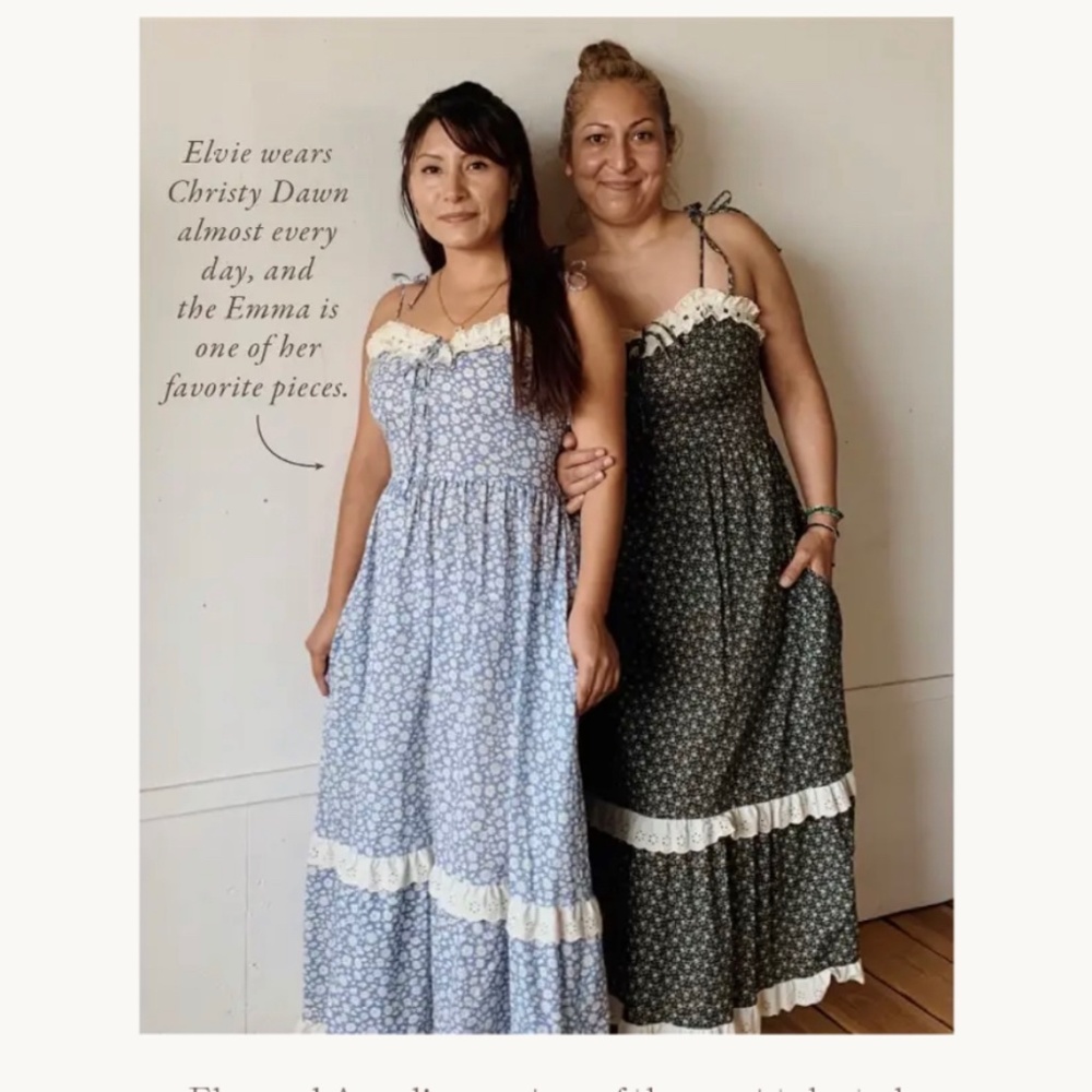 Christy Dawn Emma Dress XL Blue Calendula